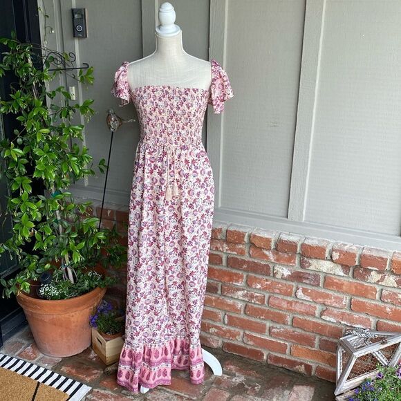 NWT BOG Collective Off Shoulder Floral Pant Jumpsuit Romper Size: M - Picture 3 of 11